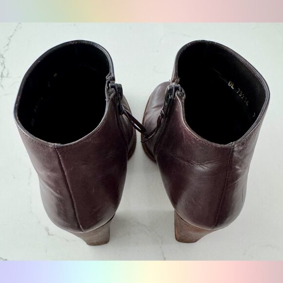 Stuart Weitzman “Demigran” Espresso Leather Booties – Size 7 - Picture 6 of 12